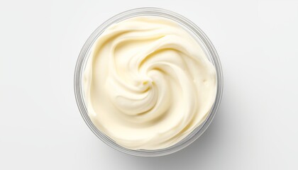 mayonnaise in a white bowl