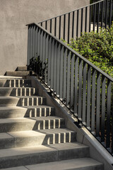 External stairs with railings
