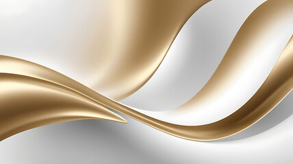 Abstract white gold Gradient background luxury with golden line wave that looks modern blurry background. ai