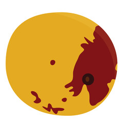 Single Jujube Fruit Illustration