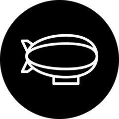 Zeppelin Vector Line White Circle Black © Muhammad Rizwan