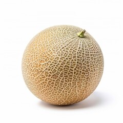 Fresh yellow melon on a white background