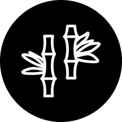 bamboo Vector Line White Circle Black