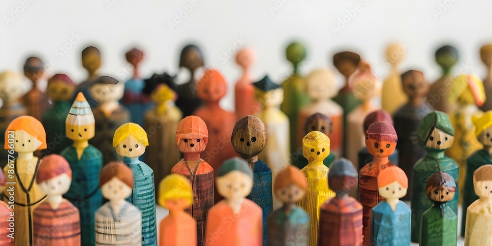Aufkleber a diverse community uniting in inclusivity equality and multicultural representation. concept inclus