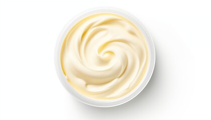 mayonnaise in a white bowl