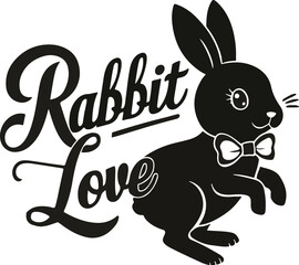 A beautiful rabbit vector art illustration