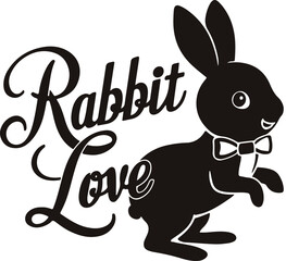 A beautiful rabbit vector art illustration