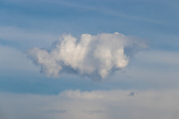 White clouds against a blue sky