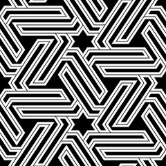 Stars, figures ornament. Ethnic backdrop. Star, polygonal shapes wallpaper. Tribal background. Mosaics motif. Embroidery digital paper, abstract. Seamless pattern. Tiles vector