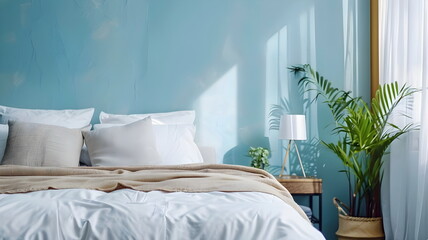 Cozy Bedroom Interior Design Sunlight Plant Decor