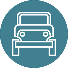 Jeep Vector Line White Circles Multicolors 