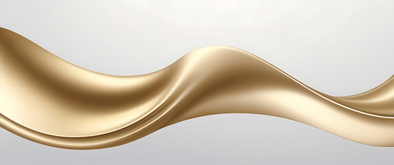 Abstract white gold Gradient background luxury with golden line wave that looks modern blurry background. ai