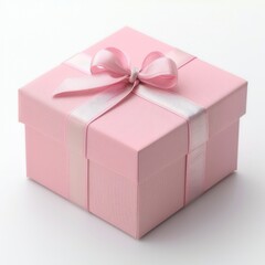 Obraz premium Gift box isolated on background. Surprise for birthday, present for new year, gift anniversary and valentine's day. a Christmas gift box