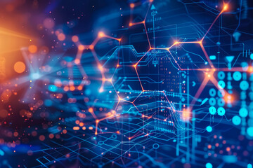 Obraz premium abstract medical background with a mosaic of bright colors representing various medical specialties.symbolizing collaboration in healthcare. medical instruments and equipment icons.