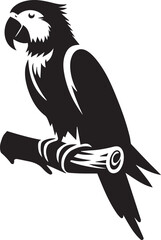 Parrot Bird Vector Silhouette logo Art