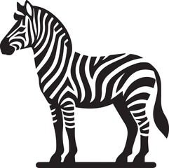 Zebra Vector Silhouette logo Art