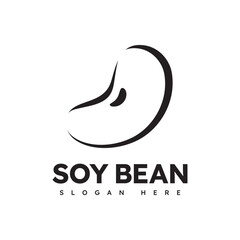 Soy bean logo healthy food vector design