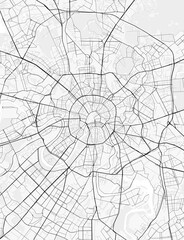 Obraz premium Map of the city of Moscow, Russia. Perfect for posters, prints, wallpapers and home decor