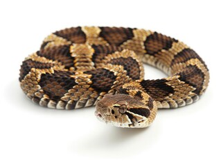 Rattlesnake isolated on white background