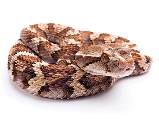 Obraz premium Puff Adder isolated on white background