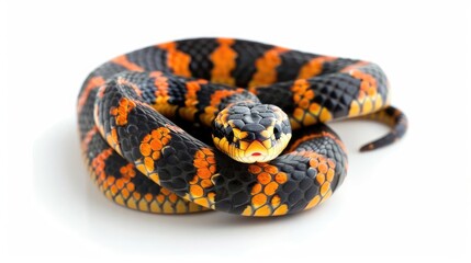 Fototapeta premium Tiger Snake isolated on white background