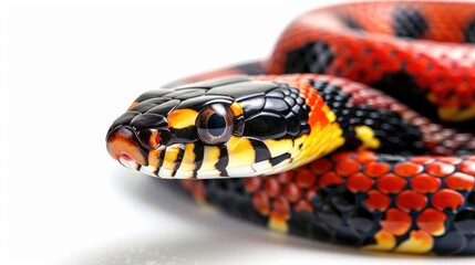 Fototapeta premium Coral Snake isolated on white background