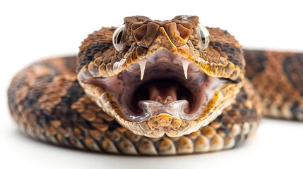 Obraz premium Cottonmouth isolated on white background