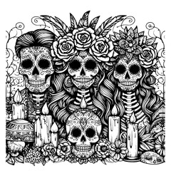 Fototapeta premium The day of the dead