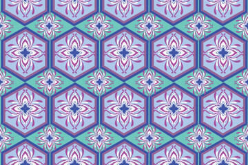 Seamless pattern in tribal, folk embroidery, and Mexican style, Aztec geometric art ornament print, Design for carpet , cover, wallpaper, wrapping, fabric, clothing,  Ikat Abstract Ethnic-art