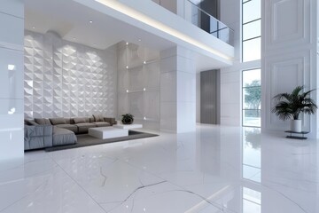 Elevate your surroundings with innovative Interior Design infused with digital creativity and style with ample copy space