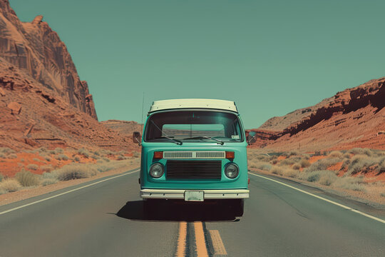 Embark on an unforgettable road trip adventure in a digital realm, capturing memories and exploring new horizons with copy space