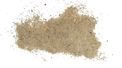 Close-up of breadcrumbs. Transparent image. 