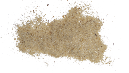 Close-up of breadcrumbs. Transparent image. 