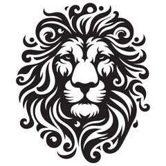 Lion Head Silhouette