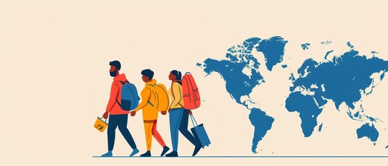 Recognizing the contributions of migrants on International Migrants Day, fostering inclusivity and celebrating diversity with copy space