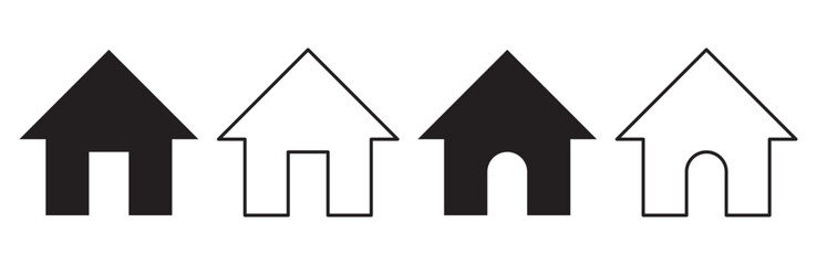Home icon set vector