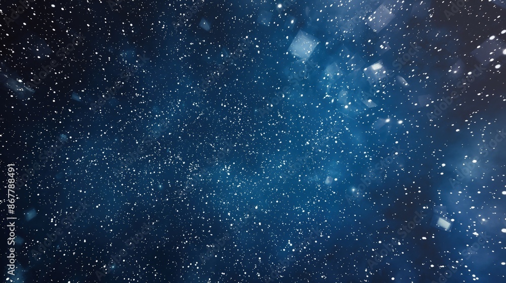 Poster an expansive virtual background depicting a universe scene with a gradient of midnight blue to light