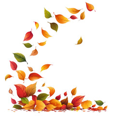 Obraz premium The autumn leaves are falling, showcasing their natural colors beautifully.