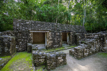 Calakmul, a Maya archaeological site in the deep in the jungles in Campeche, Mexico