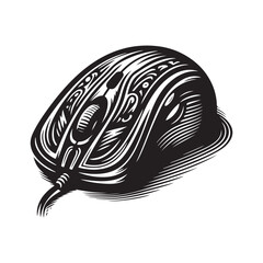 computer mouse silhouette Vector