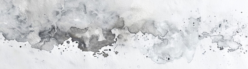 Obraz premium Silver ink and watercolor textures on white paper background