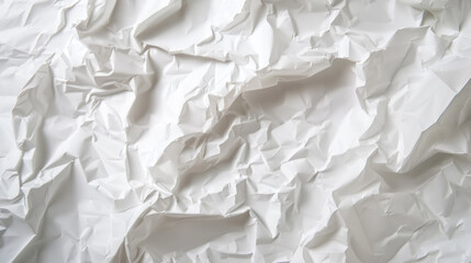 Obraz premium Crumpled White Paper Texture Background