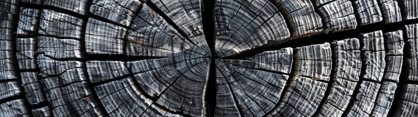 Fototapeta premium Cut Wood Texture, Warm Gray, Detailed Black and White