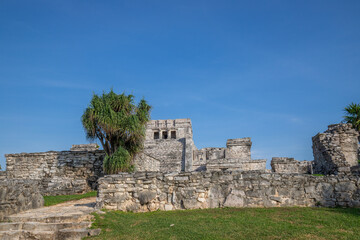 Tulum, ruins of a pre-Columbian Mayan walled city in Quintana Roo, Mexico