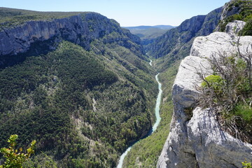 river  verdon in the mountains of the gorges du verdon, south alps, france