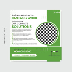 Digital marketing social media post template. Vector business social media post.