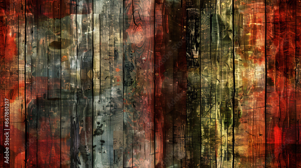 Poster grunge wood texture with peeling paint and vintage vibes in an abstract background
