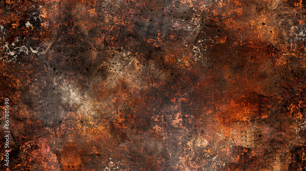 Aufkleber Grunge aesthetic created by textured surface with rust and corrosion in abstract background