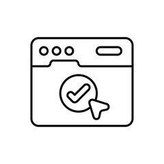 Browser icon design with white background stock illustration