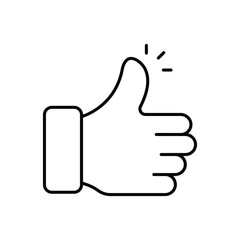 Thumbs Up icon design with white background stock illustration